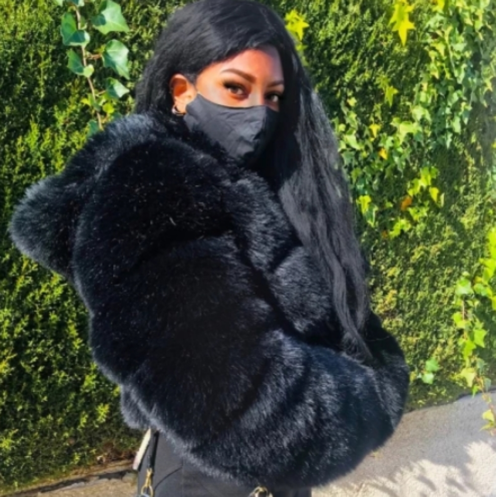 Faux fur coat